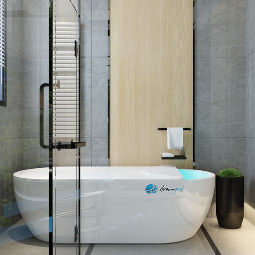 Dreampod Float Tank white in shower